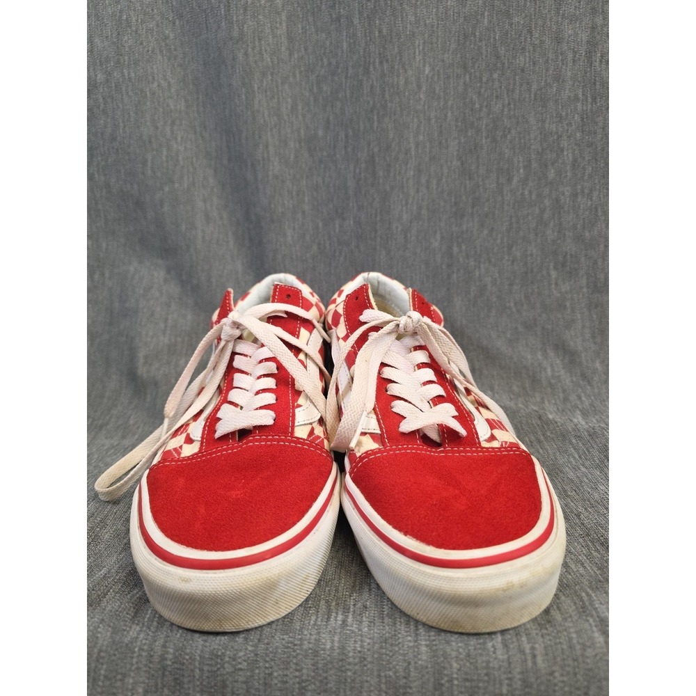 Vans Red and White Checkerboard Old Skool Sneakers